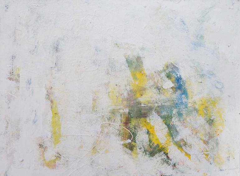 Deep Depth Subliminal - Large Scale Action Painting White Painting by ...
