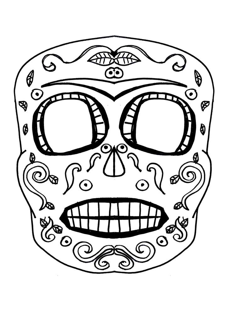 tribal art skull