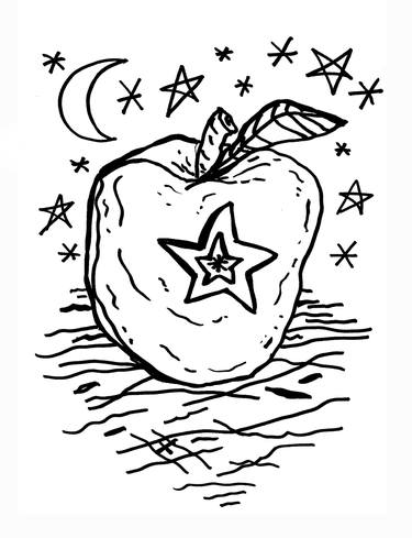 Wild and Crazy Halloween Apple Star Dia de los Muertos Day of the dead thumb