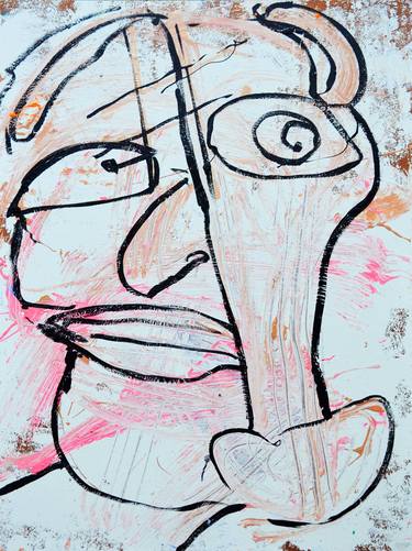 Cartoon Caricature of Technology Machines AI figurative abstract street art thumb