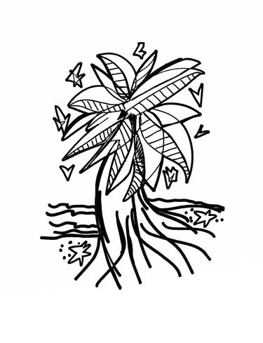 Print of Tree Drawings by Grace Divine