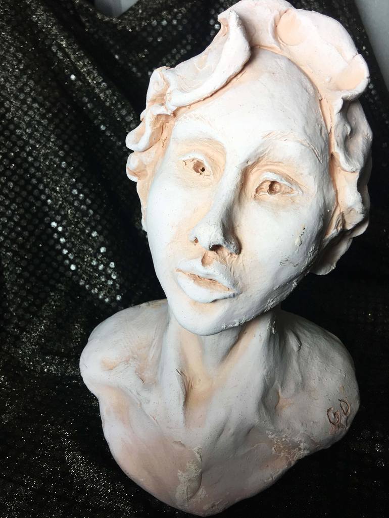 Untouched  Lady a Whimsy a Dream ( I do bust sculptures for people and animals) - Print