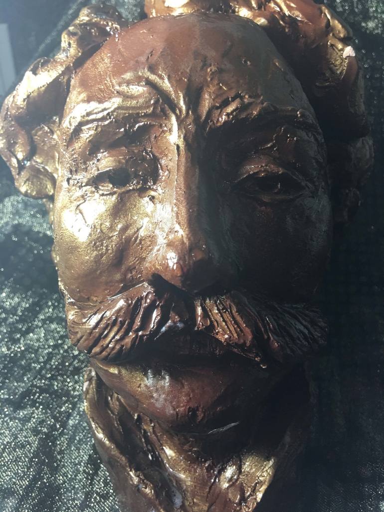 Bust Sculpture Philosopher Looks Like Mark Twain Portrait Portraiture (I do accept bust sculpture commissions people and animals) - Print