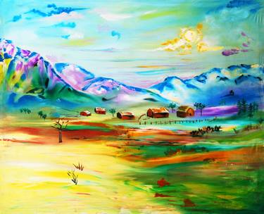 Original Abstract Landscape Paintings by Grace Divine