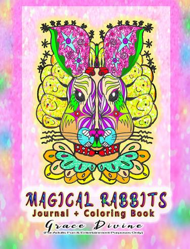 RABBIT RABBITS HARE BUNNY COLORING BOOK COVER thumb