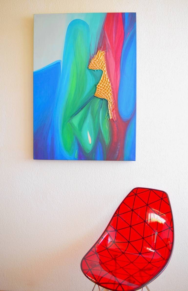 Original Modernism Abstract Painting by Gisela Zimmermann