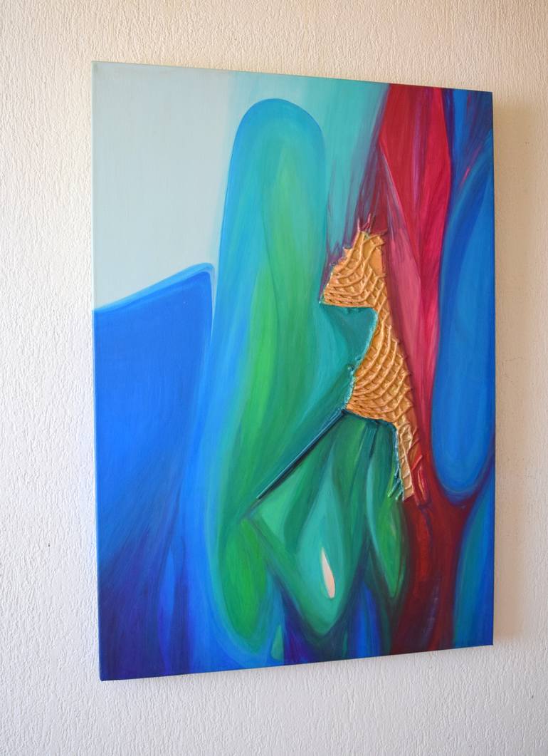 Original Modernism Abstract Painting by Gisela Zimmermann