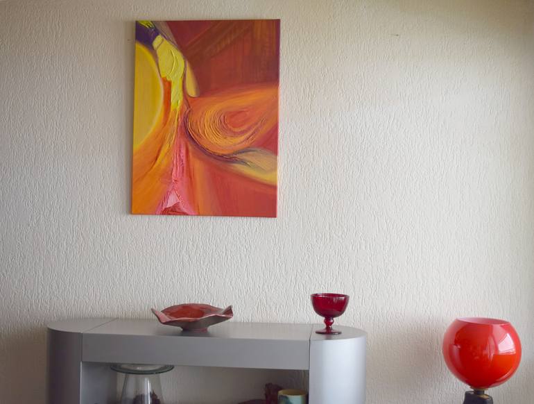 Original Modernism Abstract Painting by Gisela Zimmermann