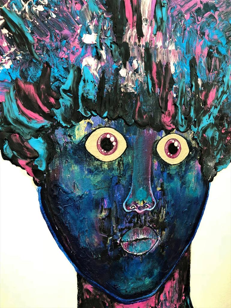 アクリルペイント抽象画 原画 acrylic abstract painting 淡い波の金箔抽象画 PALE WAVES ABSTRACT W/ GOLD LEAF – Artbar