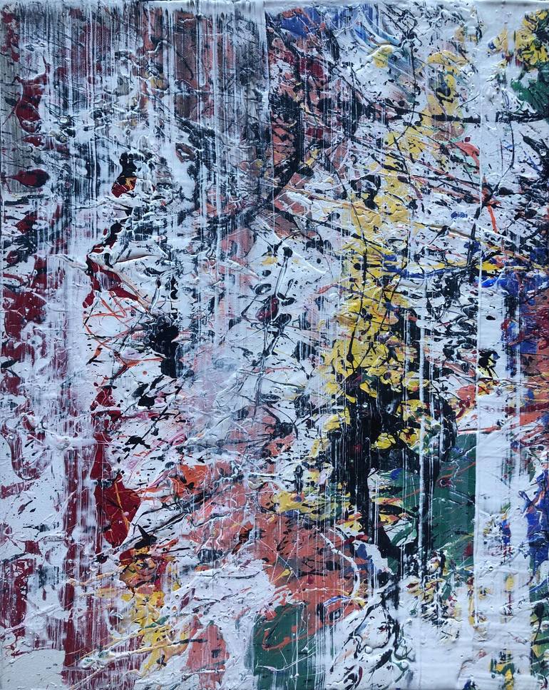 Original Abstract Expressionism Abstract Painting by Adam Zafrian