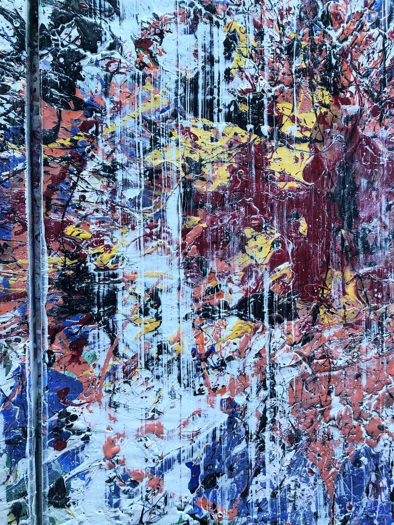 Original Abstract Expressionism Abstract Painting by Adam Zafrian