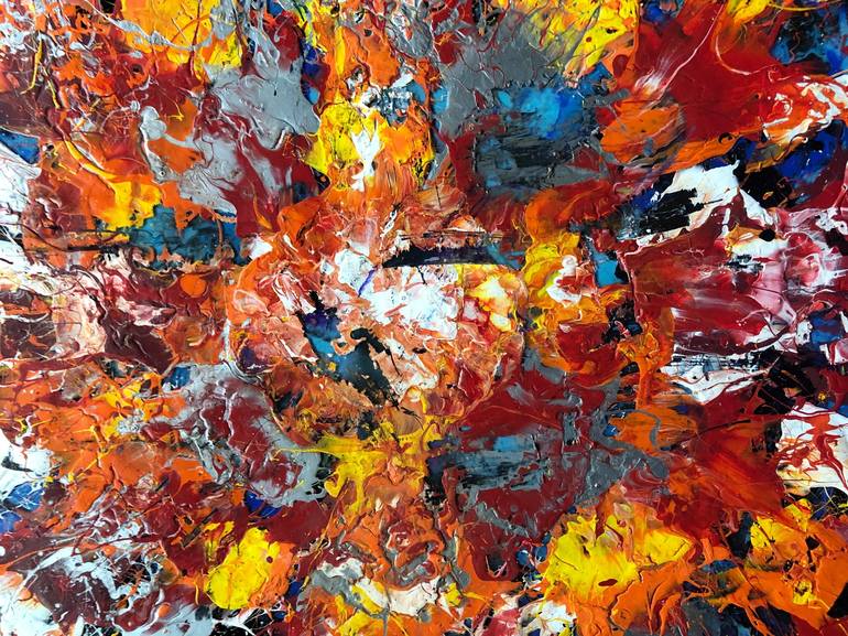 Original Abstract Expressionism Abstract Painting by Adam Zafrian