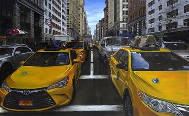 Original Figurative Automobile Paintings by Ted Papoulas