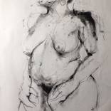 65*50cm Ink Stone Black Nude by Claire ADB