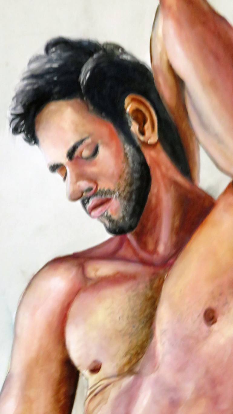 Original Fine Art Nude Painting by Tiaan Jordaan