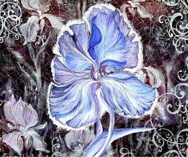 Original Abstract Expressionism Floral Drawings by NATALI SOKOLOVA