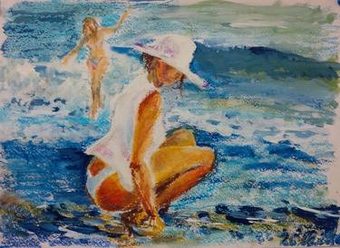 Original Beach Painting by Lisa Steele