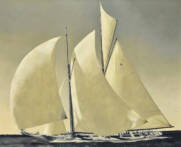 Original Sailboat Painting by SA  Patton