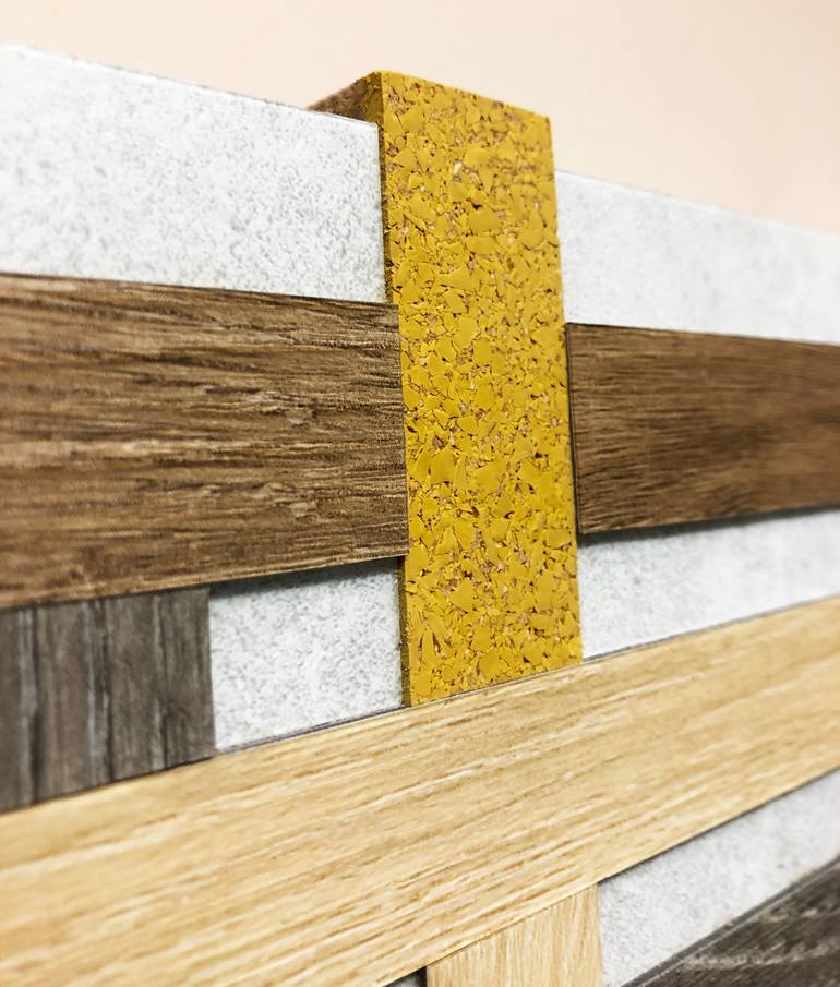 Original Abstract Architecture Mixed Media by Liliana Marquez