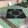 Architectural flooring sample transformed into art