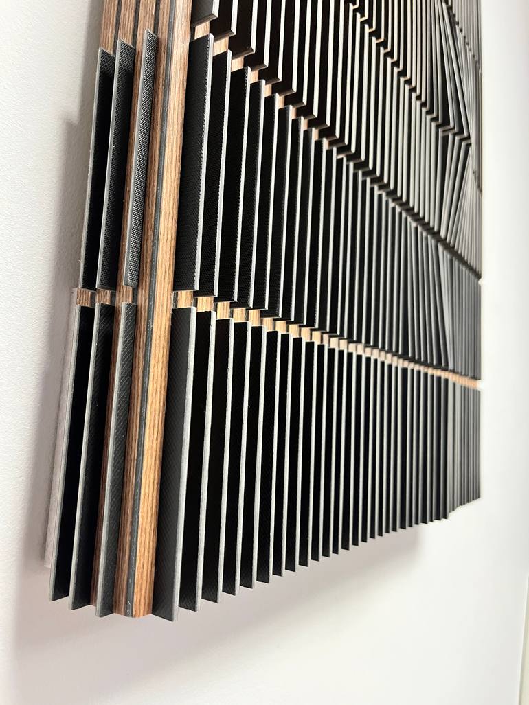 Original Abstract Architecture Mixed Media by Liliana Marquez