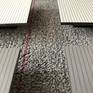 The color sample material is intervened by lines made on a laser machine