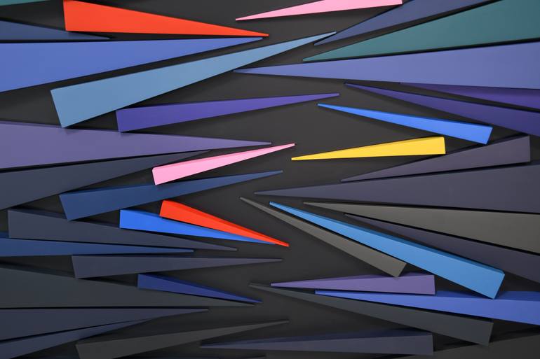 Original Abstract Geometric Painting by Dmytro Shavala