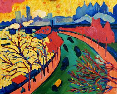 copy of a picture of André Derain "Charing Bridge Cross-country". thumb