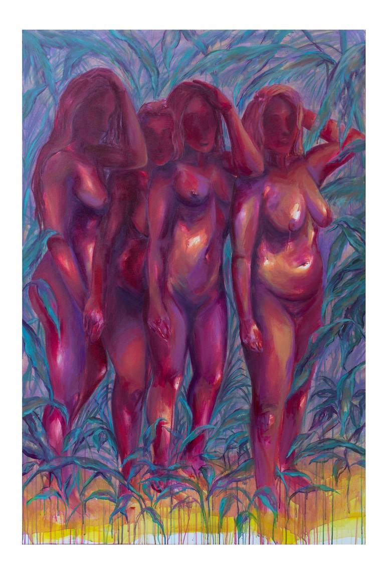 Original Abstract Expressionism Body Paintings by Samantha Rueter