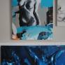 This piece is an original on gallery wrapped canvas, ready to hang with hardware included. It is created with vibrant, colorful acrylics; leading your eye around the composition with hidden layers and energy.

This female figure paintings depicts the story of a woman who is unapologetic. Her pose is one that is strong, confident, and secure. Her face is washed away in white painting, facing up toward the sun.