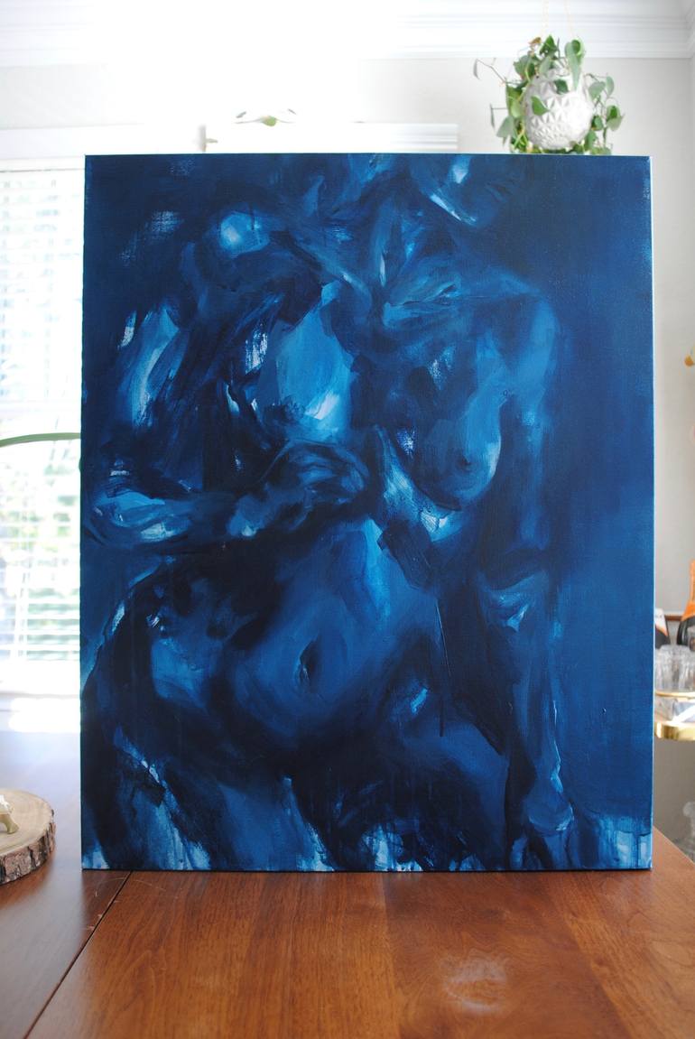 Original Abstract Nude Painting by Samantha Rueter