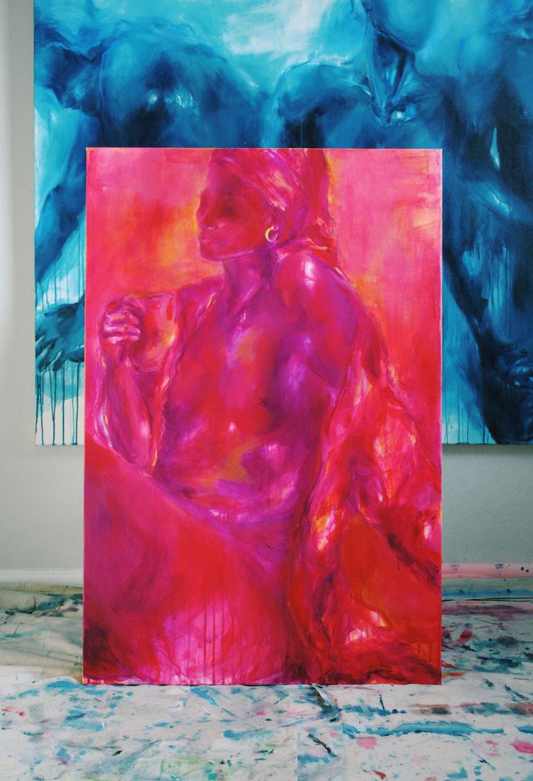 Original Abstract Expressionism Nude Painting by Samantha Rueter