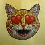 Cat with hearts emoji by JC Amorrortu