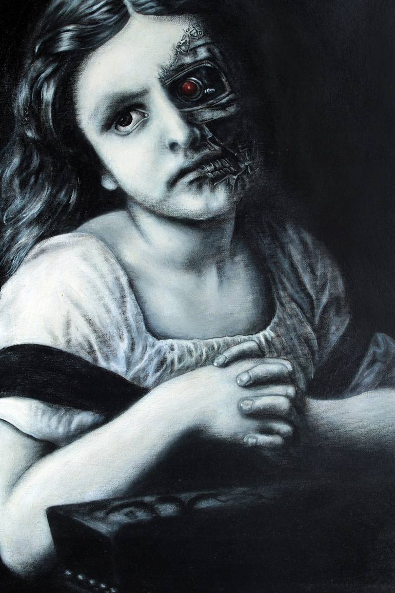 Original Folk People Painting by Jc Amorrortu
