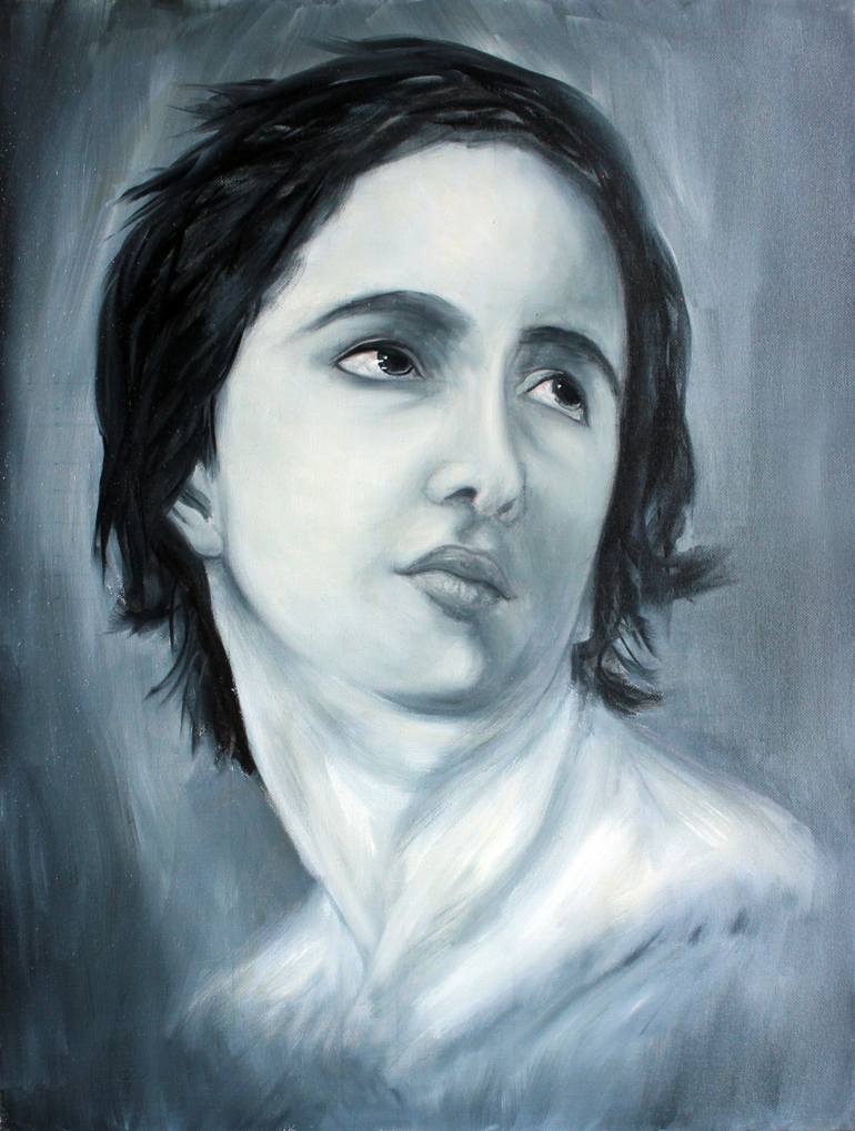 Original People Painting by Jc Amorrortu | Conceptual Art on Canvas | Portrait of a woman