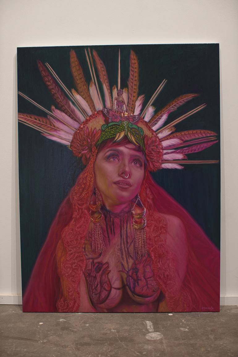 Original Conceptual People Painting by Jc Amorrortu