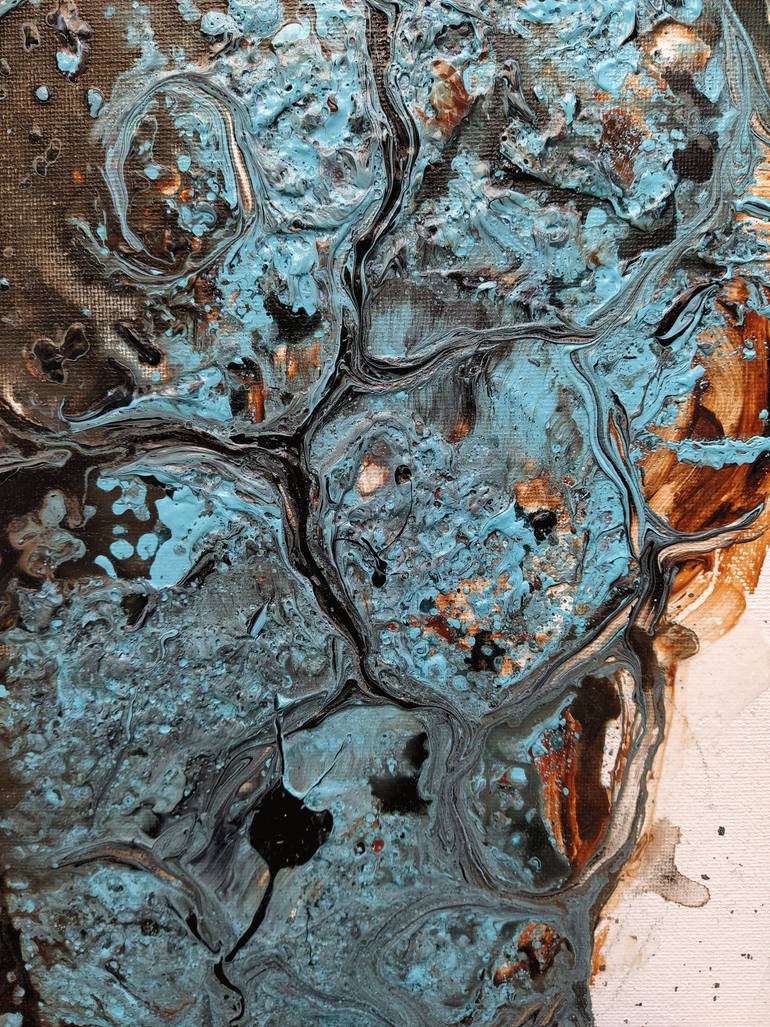 Original Abstract Expressionism Abstract Painting by Fanni Kopacsi