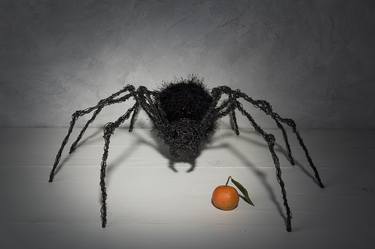 Spider Sculpture, Steampunk Lamp, Metal Art thumb