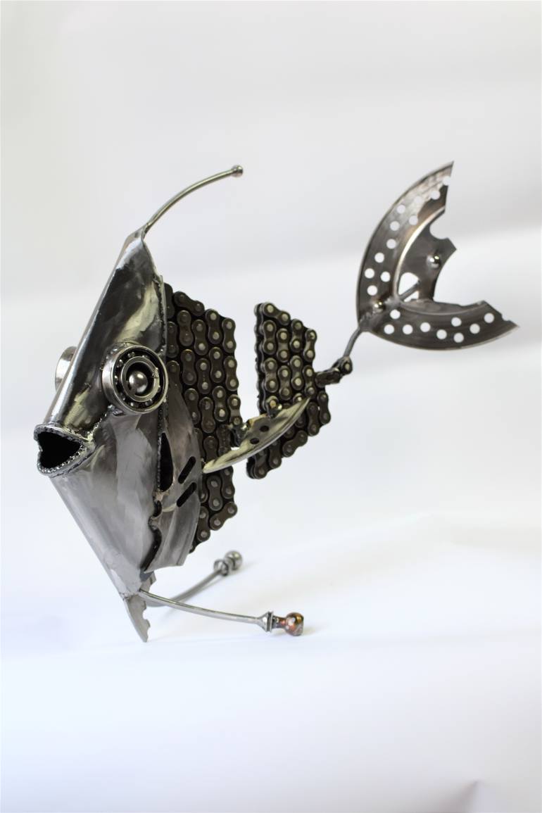 Original Art Deco Fish Sculpture by kamelia sofronova