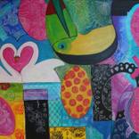 Toucan and Swans by Amanda Tomasoa
