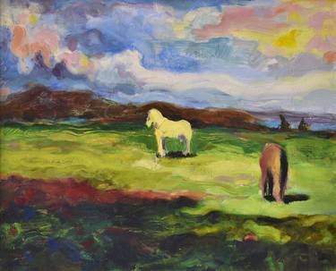 Original Impressionism Horse Paintings by Anne Carrozza Remick