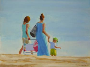 Original Impressionism Beach Paintings by Anne Carrozza Remick