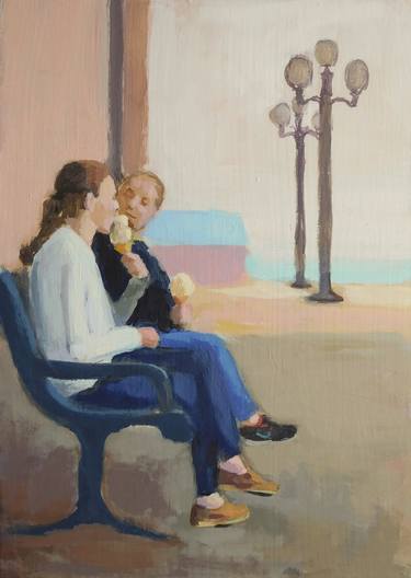 Original Figurative People Paintings by Anne Carrozza Remick