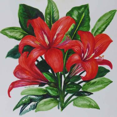 Original Floral Painting by Holly Rutchey