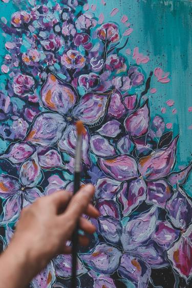 Original Expressionism Floral Paintings by Olha Pankiv