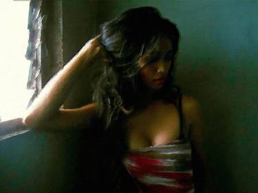 Female Portrait Digital Painting Artwork by: Avriahartz | ''Glimpses'' thumb