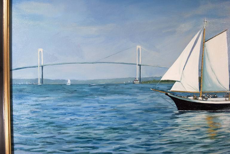 Original Sailboat Painting by Mark Maritato