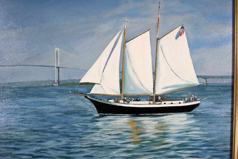 Original Sailboat Painting by Mark Maritato