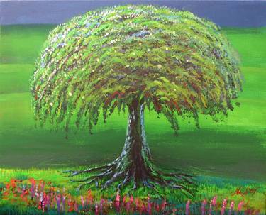 Original Impressionism Tree Paintings by Narek Hambardzumyan