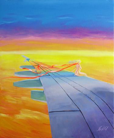 Original Impressionism Aeroplane Paintings by Narek Hambardzumyan